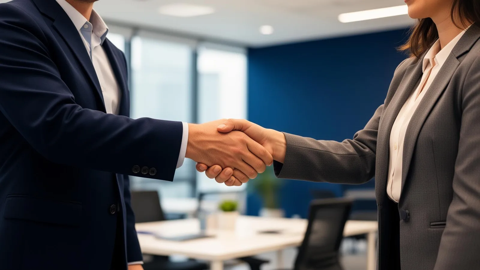IT-Betreuung Geschäftskunden Freigericht – Handschlag im modernen Büro