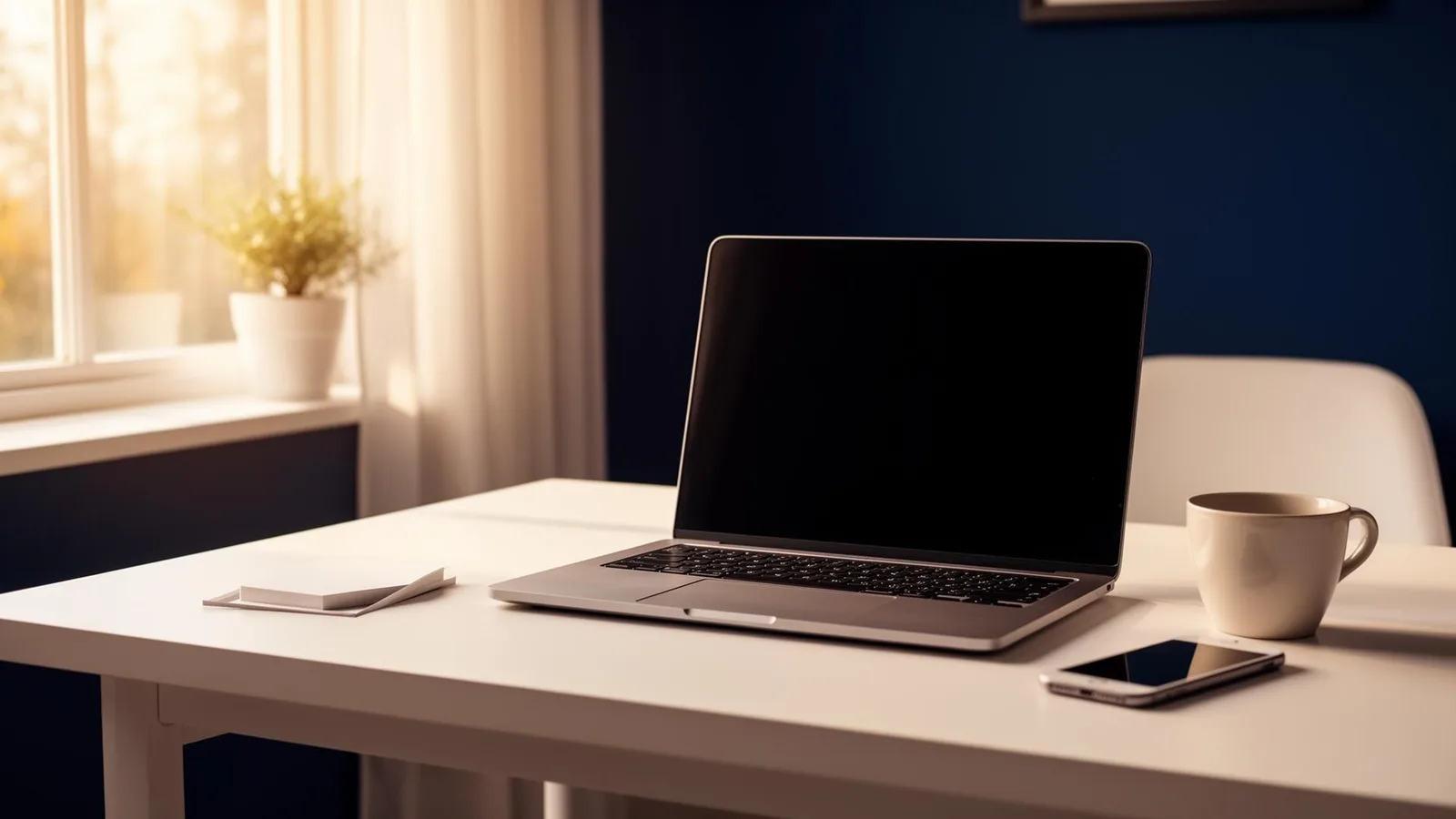 Computerhilfe Freigericht – aufgeräumter Schreibtisch mit Laptop